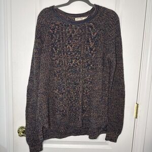SpaceDyed Y2K Marled Sparkle Cable Knit XL Faded Glory Sweater